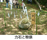 力石と粽俵