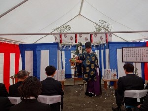新工場建設工事地鎮祭　１７日