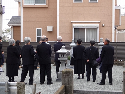 埋葬祭　奥津城（墓所）