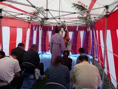 長屋住宅新築工事地鎮祭　