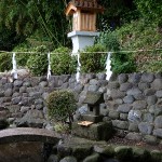 水神祭　邸内の湧水池