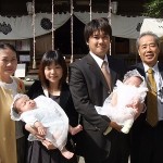 双子のお宮参り　　おめでとうございます