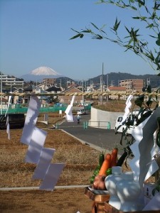 富士山を眺めながらの地鎮祭（平塚市北金目）