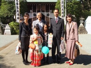 七五三参り　おめでとうございます