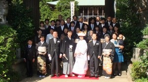 神前結婚式　おめでとうございます