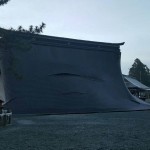 倒壊した阿蘇神社楼門