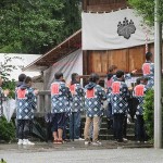 青年会も揃って拝礼