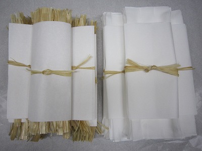 左：麻苧　右：木綿