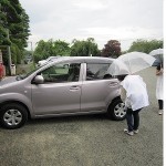 御神水で車両のお清め