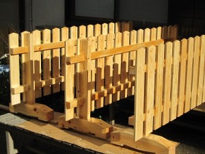 IMG_2881 駐車場の車止め4台を新調