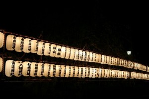 昨晩の献灯提灯