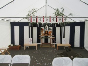 倉庫新築工事地鎮祭