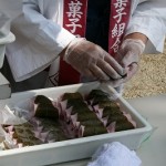 桜餅の製作実演