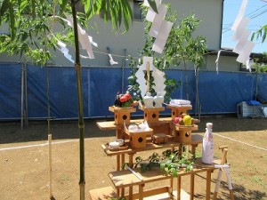 今日の地鎮祭