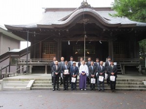 亀田八幡宮にて