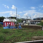 地鎮祭の設営準備