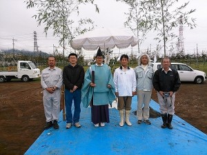 ライスセンター新築工事地鎮祭　　おめでとうございます