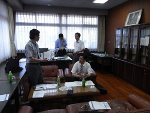 県神社庁での選挙応援活動