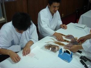 お下がりのスルメ奉製作業　（平成１９年）