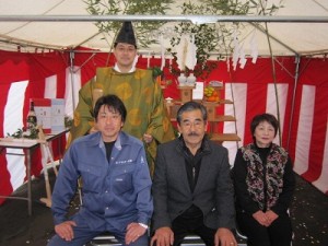 地鎮祭後に施主様と(先週)