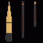 右から　篳篥・龍笛・笙