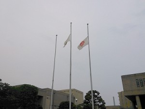 半旗　伊勢原市役所　１７日
